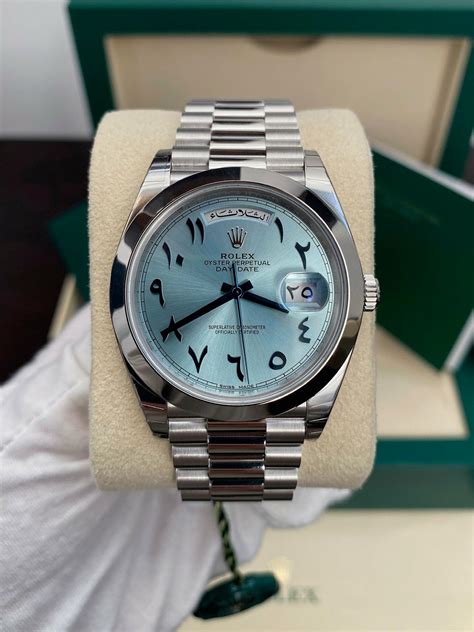 rolex arabic platinum|Rolex with arabic dial.